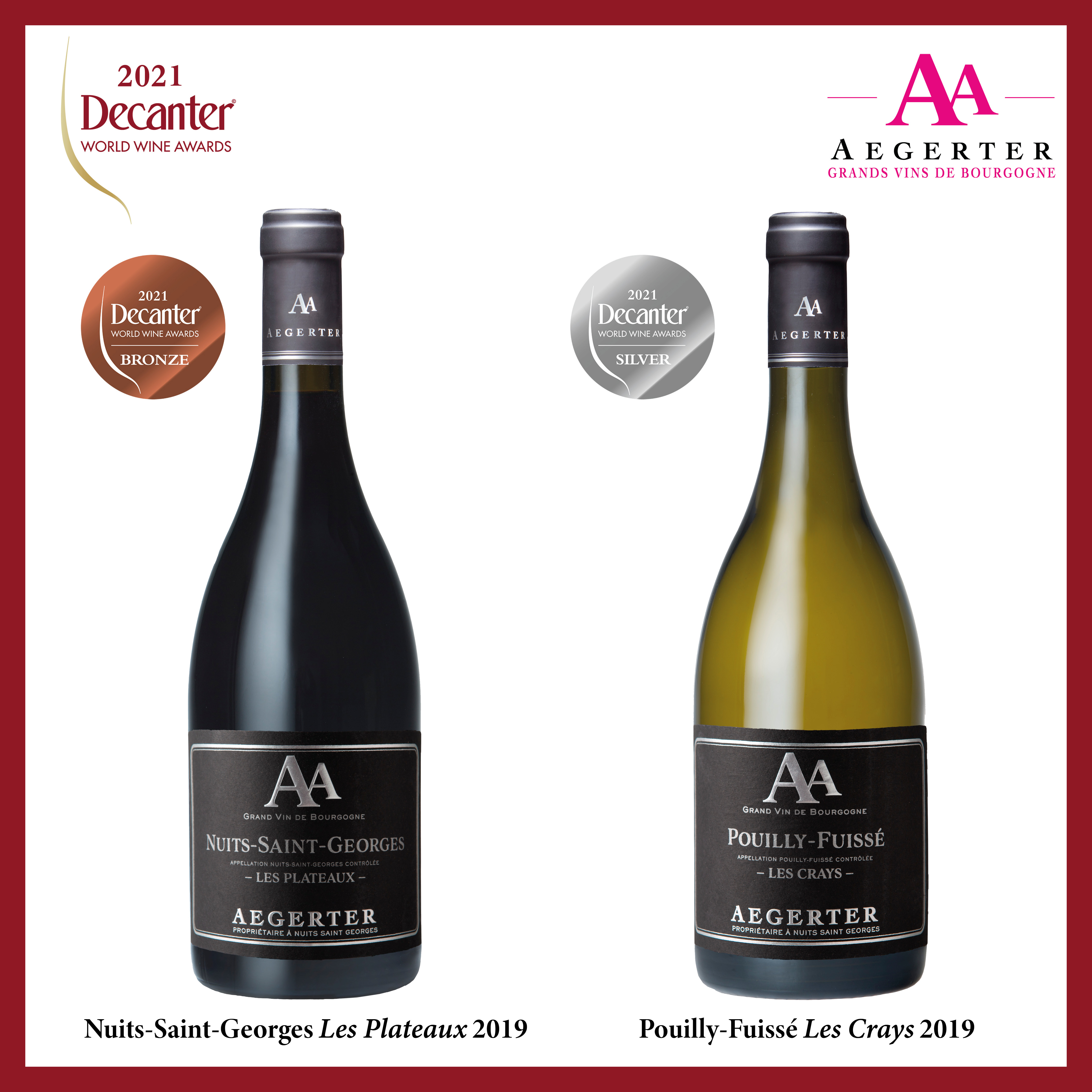 DECANTER WORLD WINE AWARDS 2021 Press & News Aegerter, Great Wines of Burgundy/Bourgogne